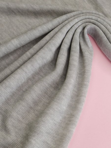 Merino Strick Jersey mit TENCEL™ - Miles - light grey melange - MeetMilk
