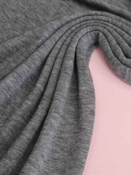 Merino Strick Jersey mit TENCEL™ - Miles - grey melange - MeetMilk