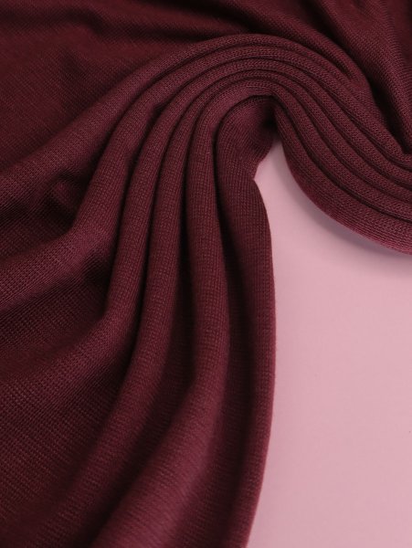 Merino Strick Jersey mit TENCEL™ - Miles - burgundy red - MeetMilk