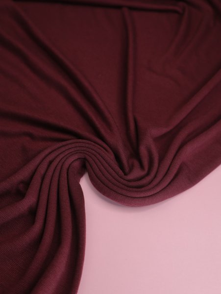 Merino Strick Jersey mit TENCEL™ - Miles - burgundy red - MeetMilk