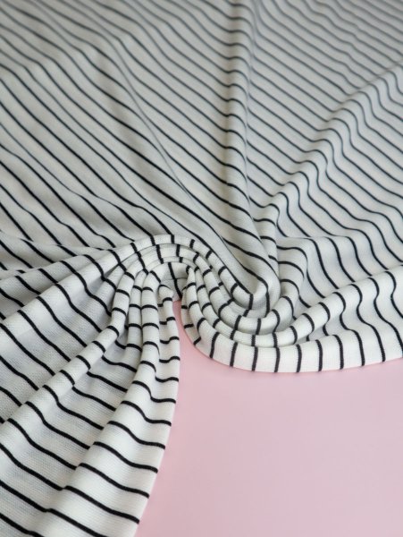 Merino Strick Jersey mit TENCEL™ - Miles - white stripe - MeetMilk