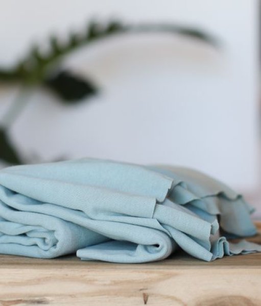 Fine Rib Jersey mit TENCEL™ - blue mist - meetMilk