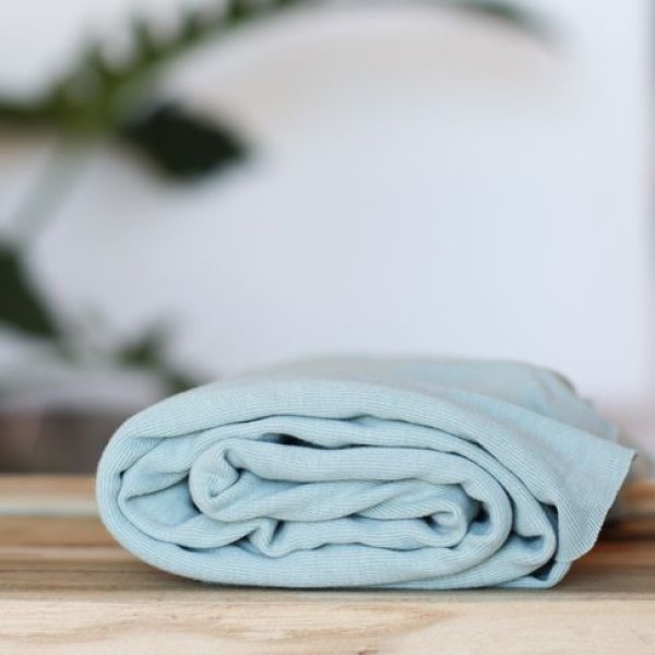 Fine Rib Jersey mit TENCEL™ - blue mist - meetMilk