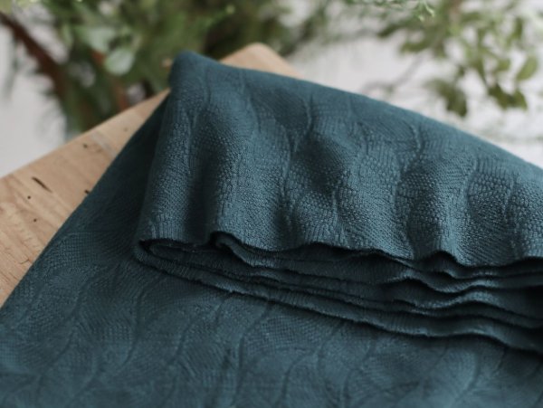 RESTSTÜCK 1,10m !!! - Bio Jacquard - Leaf - bottle green - Mind the Maker