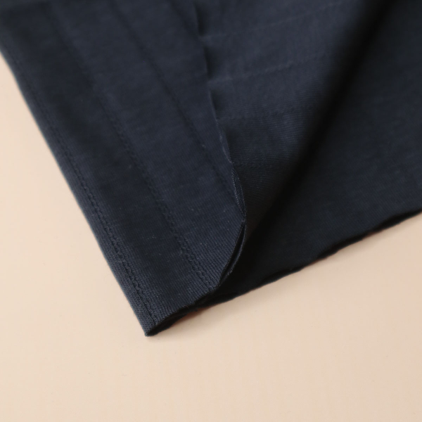 RESTSTÜCK 0,90m !!! - Bio Strickjersey - Stripe Pointelle - black - Mind the Maker