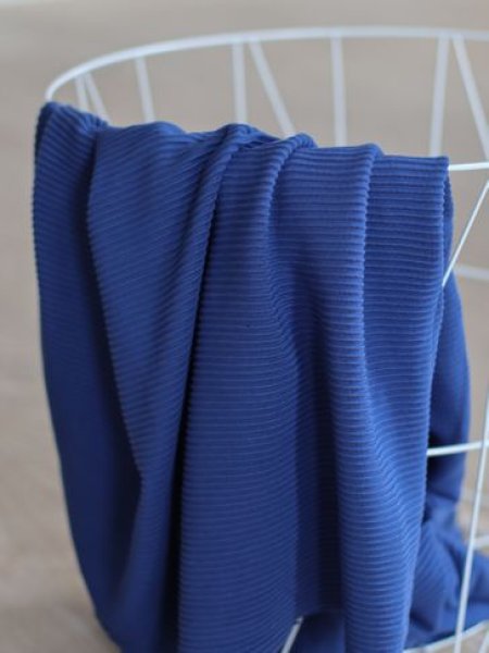 RESTSTÜCK 50cm !!! - Self-Stripe Ottoman Knit mit LENZING™ ECOVERO™ Viskose - lapis - meetMilk