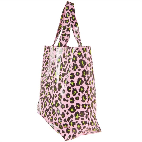 Shopper - Acid Leo - rosa/neongrün - 41x55x19cm