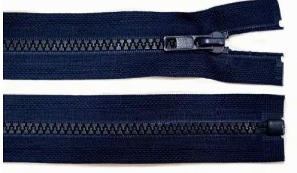 Reißverschluss - 60 cm - teilbar - dunkelblau