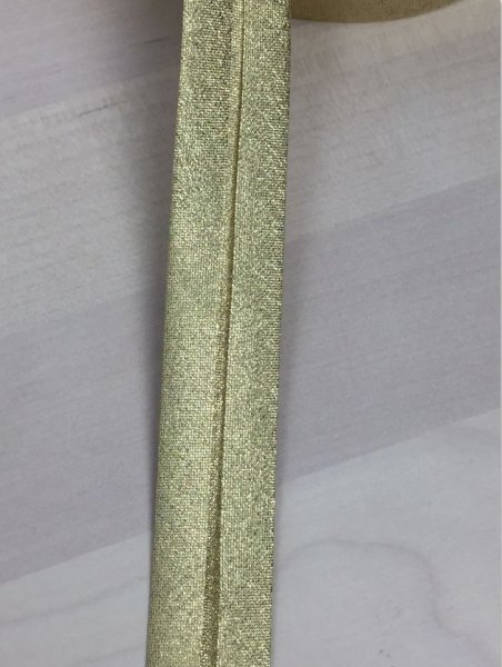 Schrägband - gold glitzer