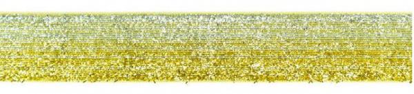 Glam Stripes - unelastisch 1,5 cm - Farbverlauf silber/gold Lurex