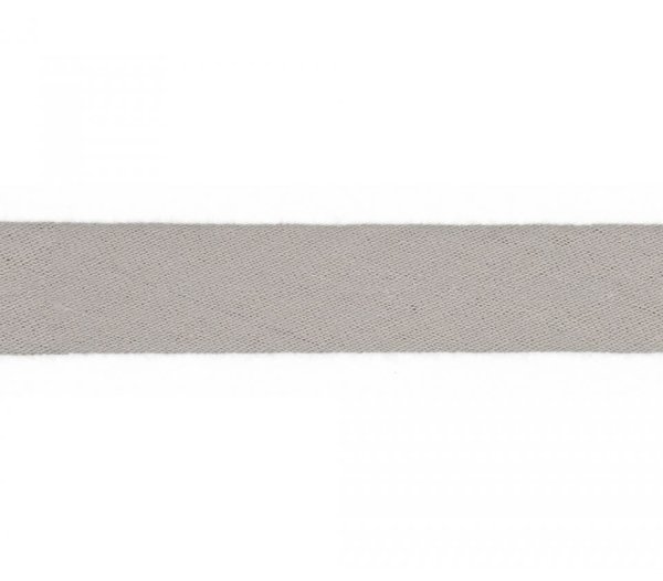 Schrägband - Musselin - 20mm - silver grey