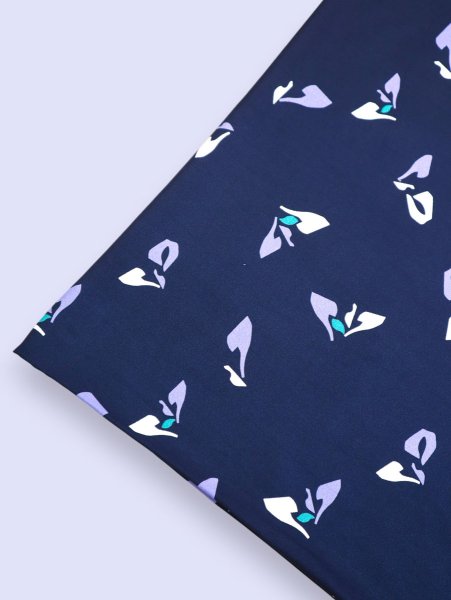 Viskose Crepe mit LENZING™ ECOVERO™ Fasern - Sprout - indigo night - Mind the Maker
