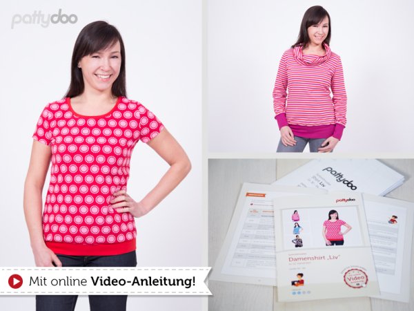 Papierschnittmuster - Liv Casual - Damenshirt - Damen - Pattydoo