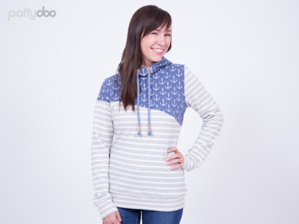 Papierschnittmuster - Nelly - Freestyle Hoodie - Damen - Pattydoo