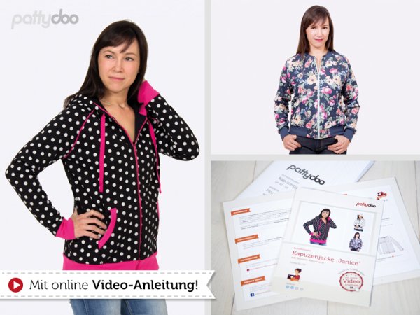Papierschnittmuster - Janice - Kapuzenjacke - Damen - Pattydoo