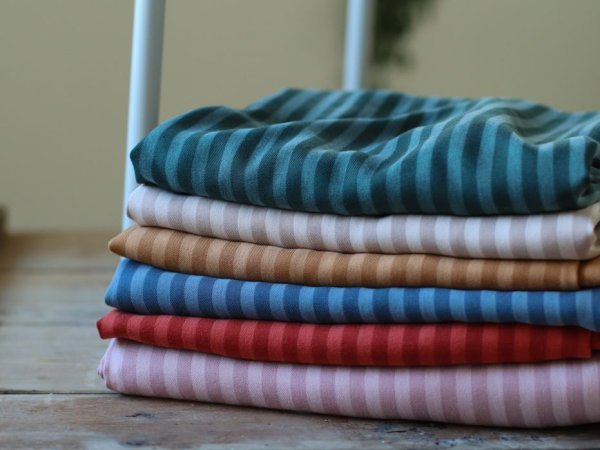 Two Tone Stripe Twill mit TENCEL™ - shell - MeetMilk