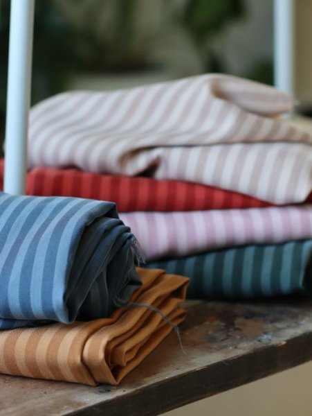Two Tone Stripe Twill mit TENCEL™ - soft mint - MeetMilk