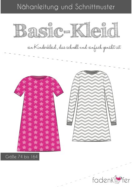 Papierschnittmuster - Basic Kleid - Kinder - Fadenkäfer