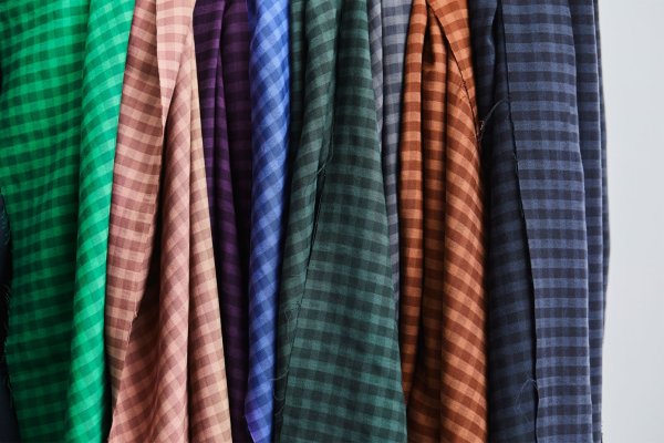 RESTSTÜCK 50cm !!! - Two Tone Check mit TENCEL™ - lapis - meetMilk