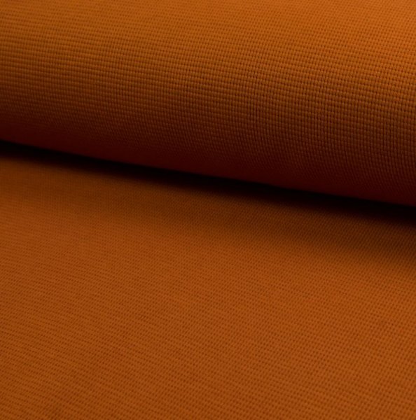 Strickjersey - Mini Waffel - cognac