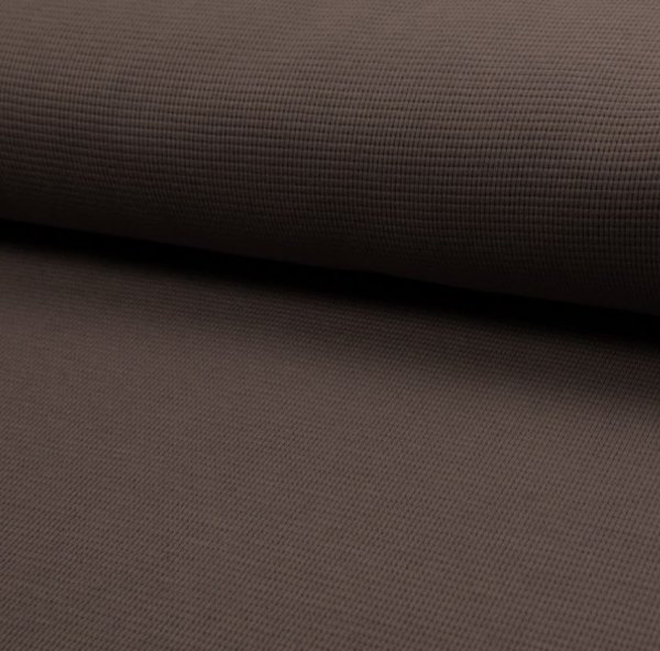 Strickjersey - Mini Waffel - dusty brown