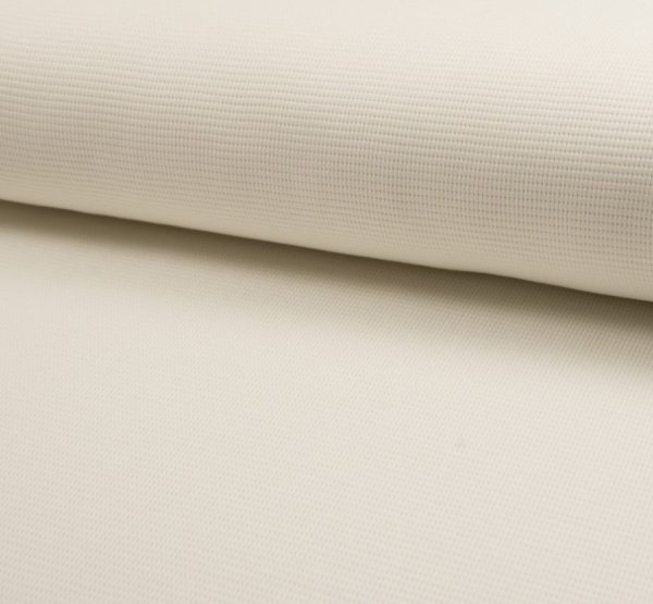 RESTSTÜCK 0,80m !!! - Strickjersey - Mini Waffel - ecru