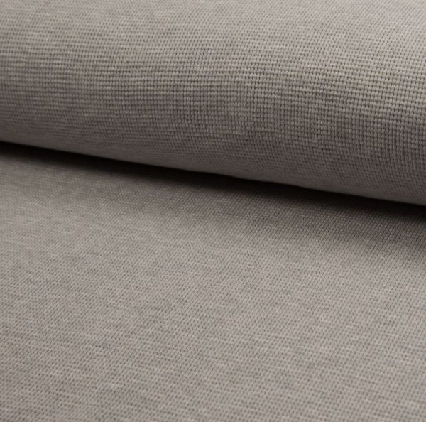 Strickjersey - Mini Waffel - grey mélange