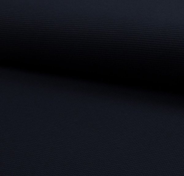 Strickjersey - Mini Waffel - navy