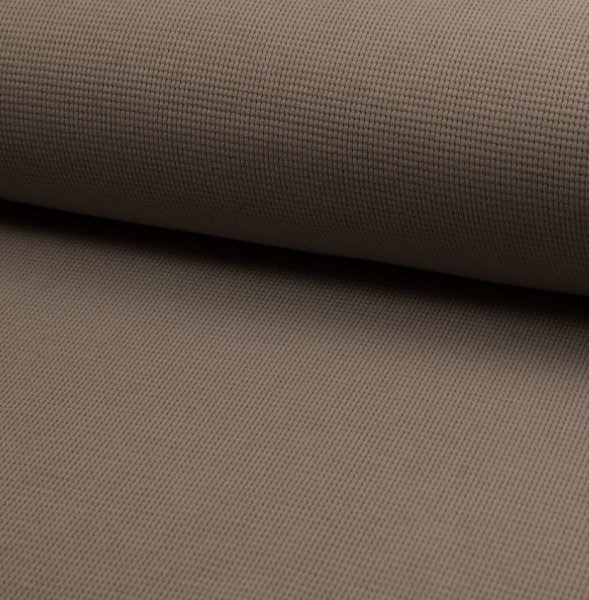 Strickjersey - Mini Waffel - taupe