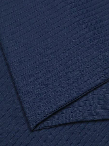RESTSTÜCK 0,90m !!! - Bio Rib Jersey - Wide Derby - indigo night - Mind the Maker