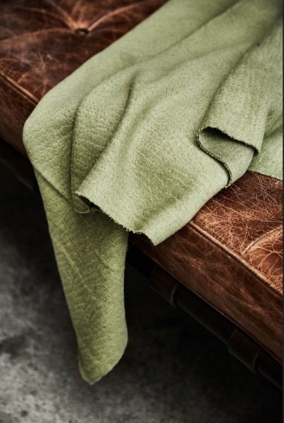 RESTSTÜCK 1,1m !!! - Bio Sweat - Woolen Mold - olive green - Mind the Maker