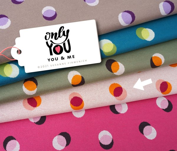 RESTSTÜCK 1,50m !!! - Bio Jacquard - You & Me - Col. 04 - Only You - Hamburger Liebe - Albstoffe
