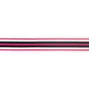 Stripes - unelastisch - 3 cm - weiß/pink/schwarz