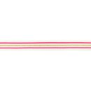 Glam Stripes - unelastisch - 2,5 cm - natur/pink/gold Glitzer