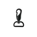 Karabinerhaken - 25mm - schwarz