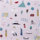 RESTSTÜCK 0,90m !!! - Baumwolle - Travel the world - flieder - Travel the world - Rico Design
