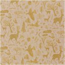 RESTSTÜCK 0,80m !!! - Baumwolle - Winterwald - natur gold - Nostalgic Christmas - Rico Design