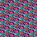 Jersey - Love - bunt/marine - Love Collection - Swafing by Kibadoo