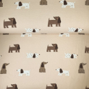 B-WARE !!! - French Terry Crepe - Waldi Dog - beige/brown