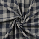 Baumwoll Flanell - Sveta - denim/grau