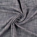 Baumwollgemisch - Tweed - meliert - dunkelblau