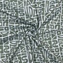 Sportjersey - bi-elastisch matt - Abstract Inca - grün/hellblau