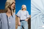 Baumwolle Seersucker - uni - blue - Fibremood No. 33
