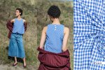 Baumwolle Seersucker - Checks blue/white - Fibremood No. 33