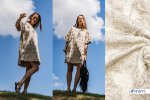 Baumwoll/Leinen - Jacquard Flower- creme - Fibremood No. 34