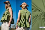 Baumwoll Popeline - stone washed - bright green - Fibremood No. 38