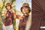 Baumwoll Popeline - stone washed - dark brown - Fibremood No. 39