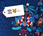 Bio Sweat Panel - Leo - Col. 01 blue navy - Wild Xmas - Hamburger Liebe - Albstoffe