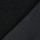 Doubleface - Wildlederimitat mit Teddyplüschabseite - schwarz