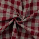 Baumwoll Flanell - Sveta - rot/grau